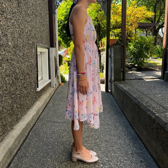 Butterfly Chiffon Dress | H&M | Girls Size 9/10 - Picture 4 of 13